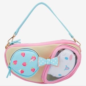 Sanrio Cinnamoroll Strawberries Multi-Pocket Convertible Crossbody Bag NWT